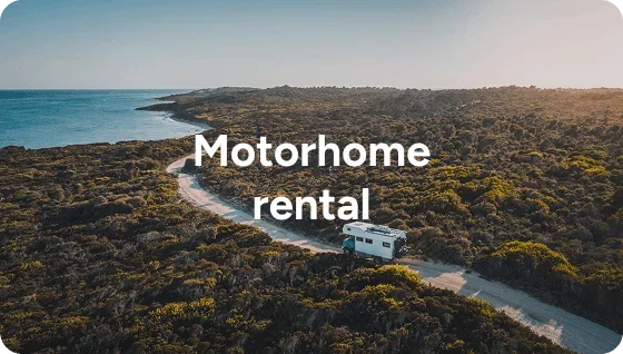 Motorhome on a trail