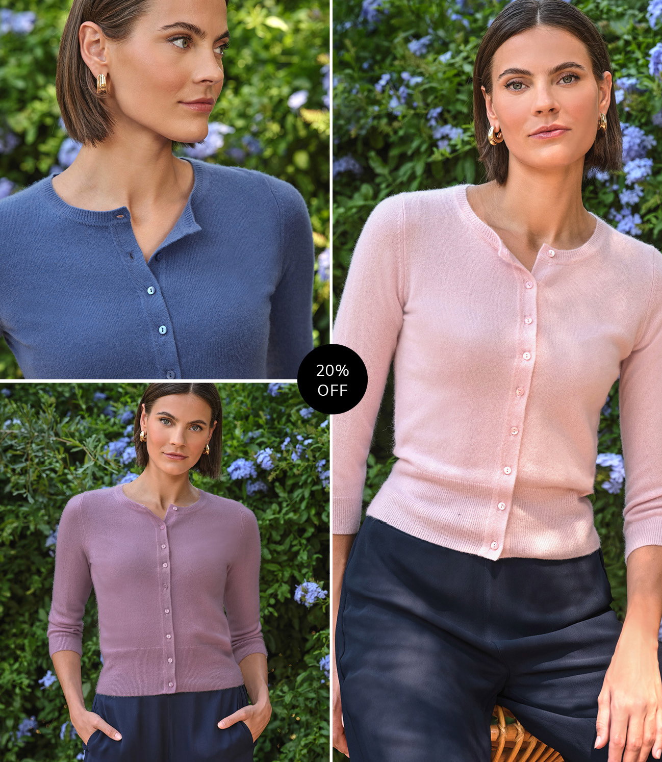Cashmere Cropped Cardigan