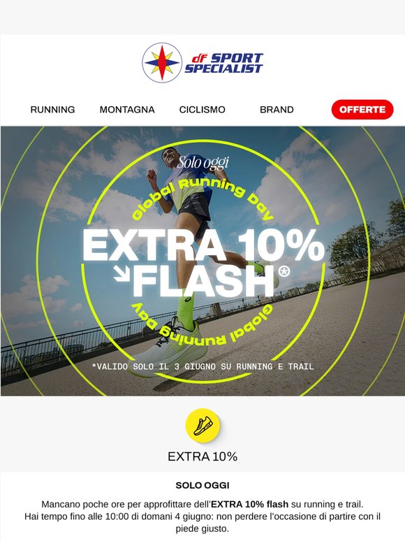 Solo oggi 👉 Extra 10% Running