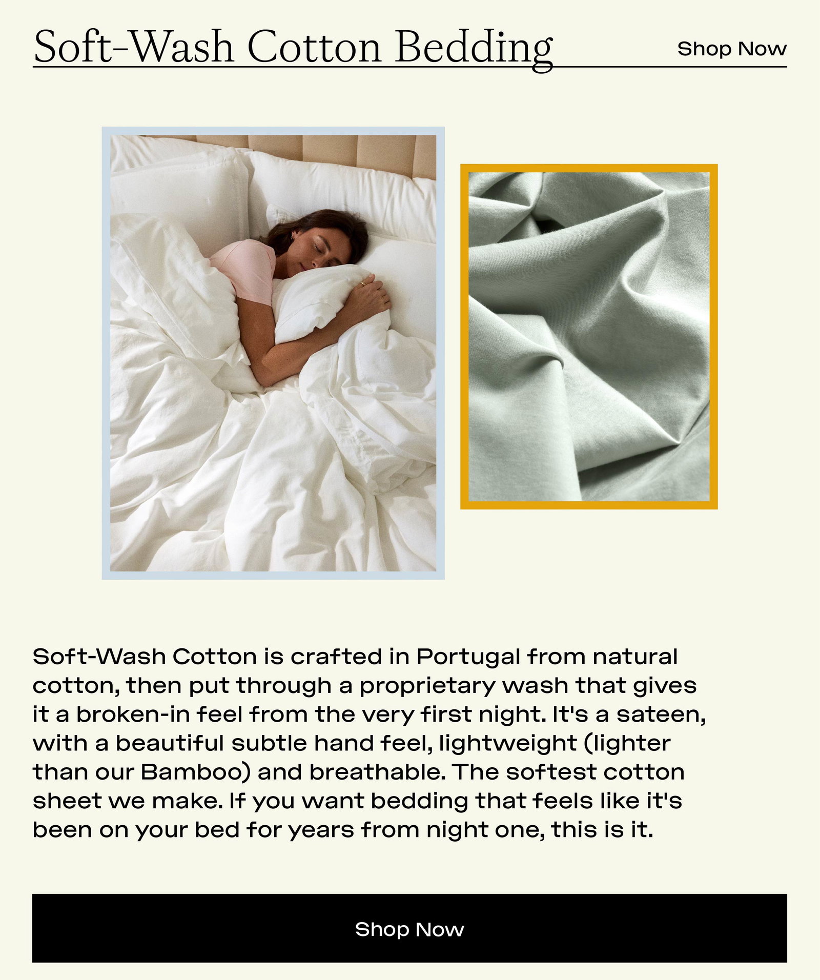 SOFT-WASH COTTON BEDDING