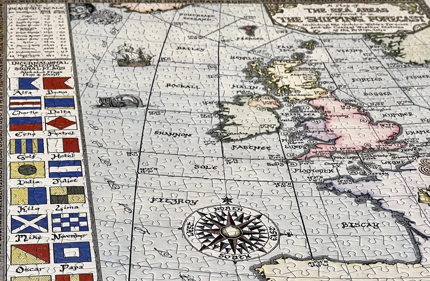 Shipping Forecast 1000 Piece Map Jigsaw Puzzle