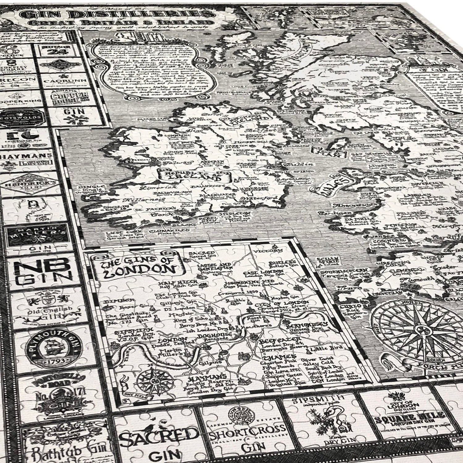 Image of Gin Map 1000 Piece Jigsaw Puzzle
