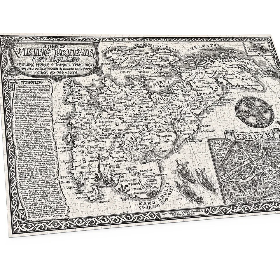 Image of Viking Britain Map Jigsaw Puzzle - 1000 pieces