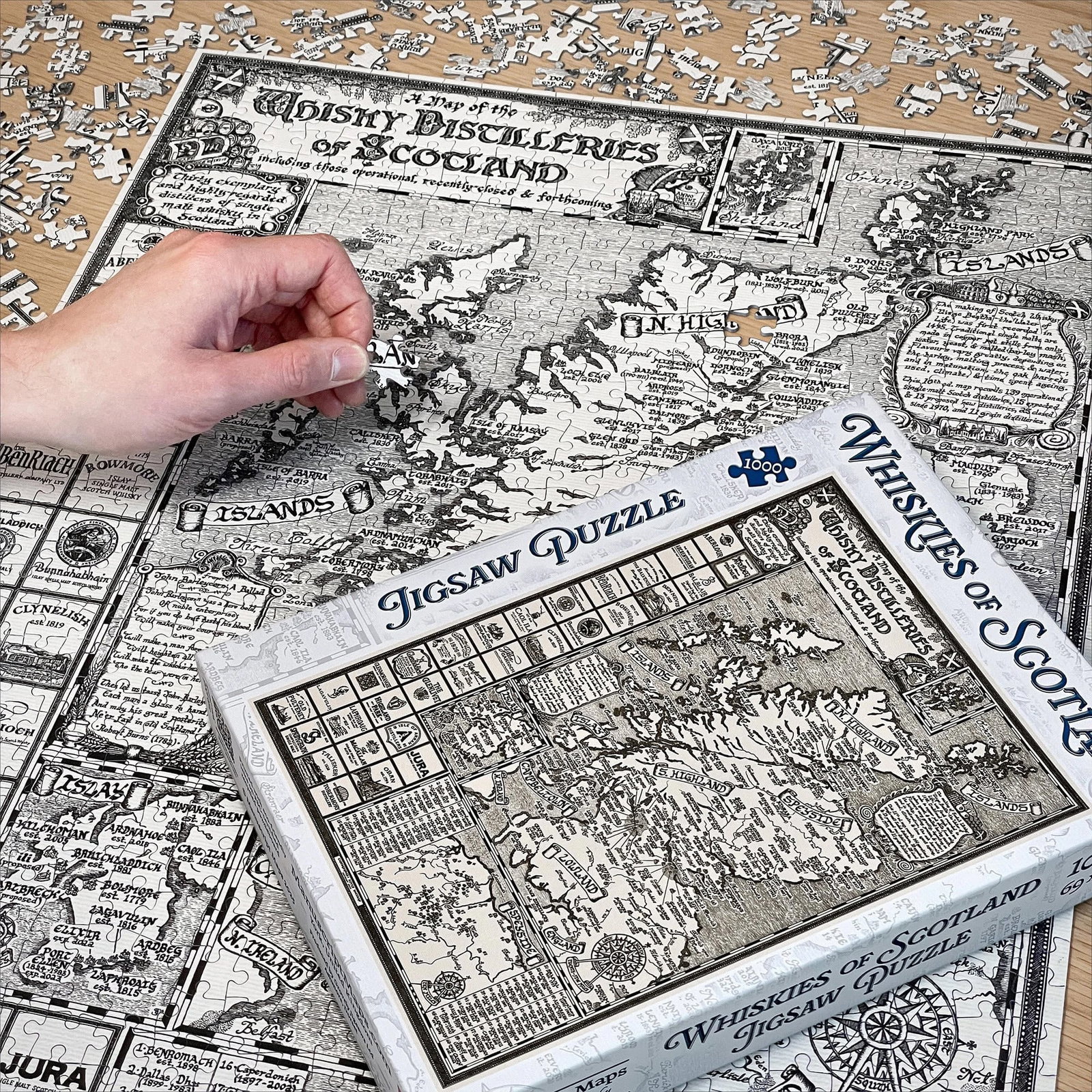 Image of Scotland Whisky Map 1000 Piece Jigsaw Puzzle