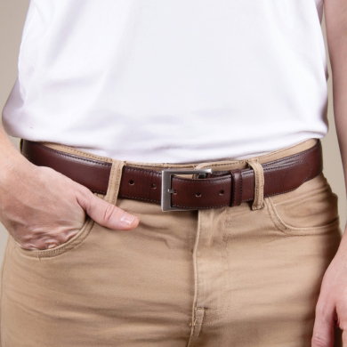 Ceinture classique cuir marron