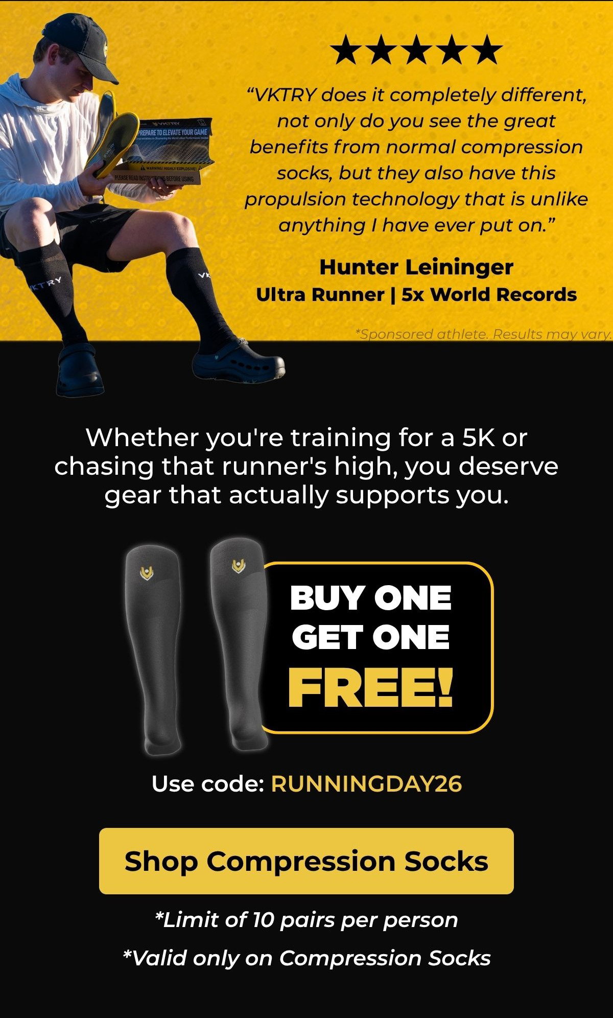 Whether you're training for a 5K or chasing that runner's high, you deserve support that actually supports you.