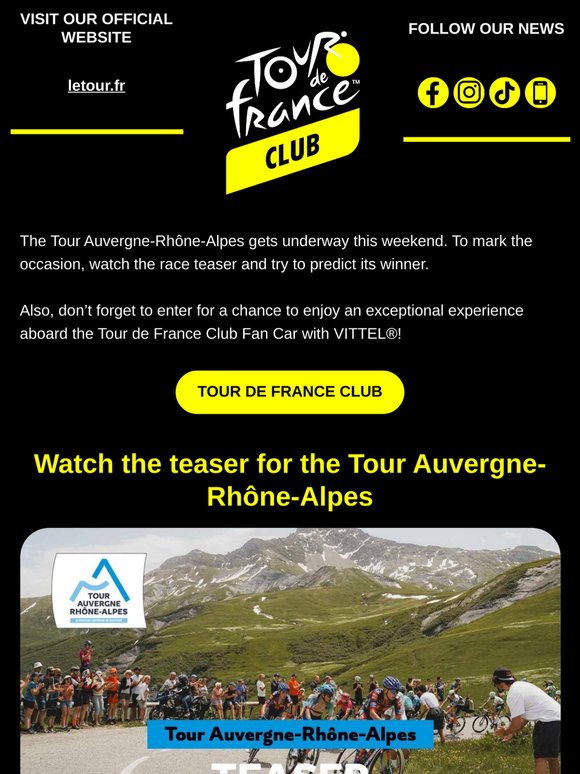 Get ready for the Tour Auvergne-Rhône-Alpes