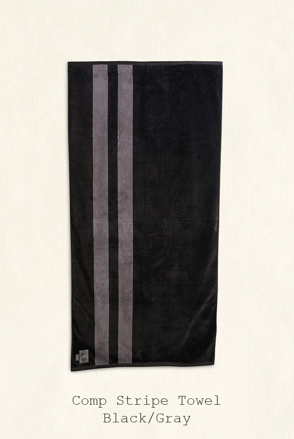 Comp Stripe Towel - Black/Gray