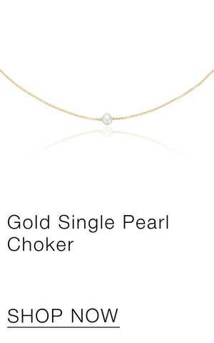 Gold Single Pearl Choker