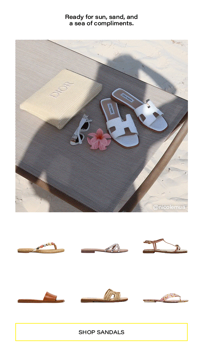 Ready for sun, sand, and a sea of compliments - sandals