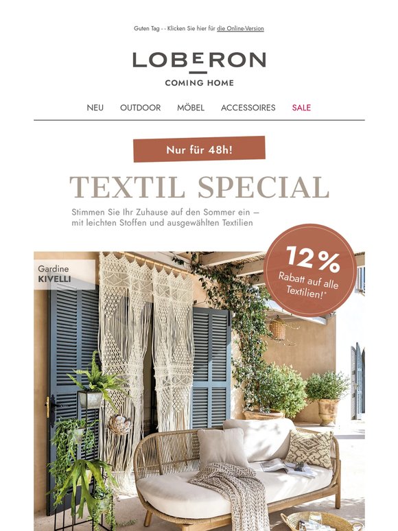 Nur für 48h⚡12 % Rabatt auf alle Textilien