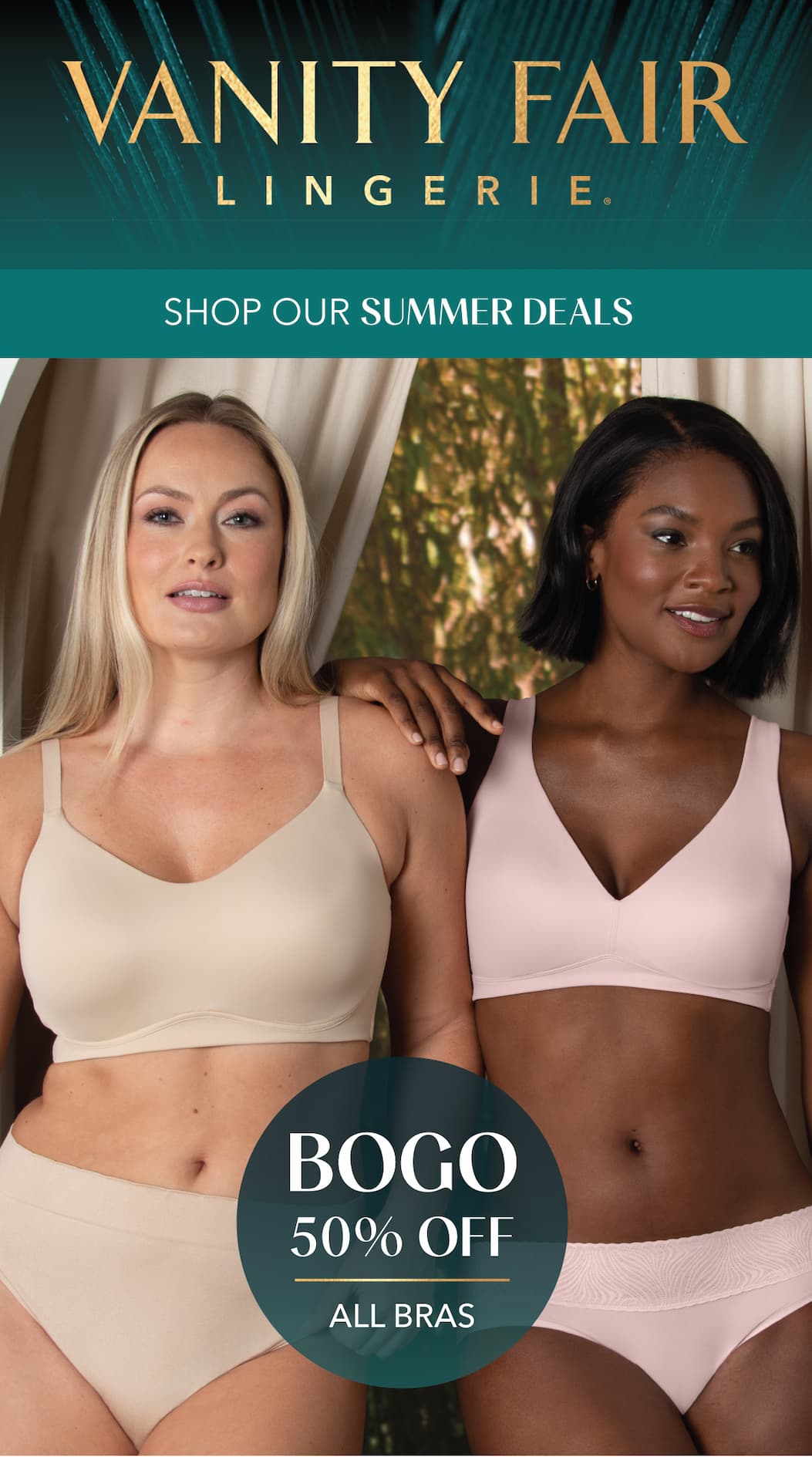 BOGO 50% off bras