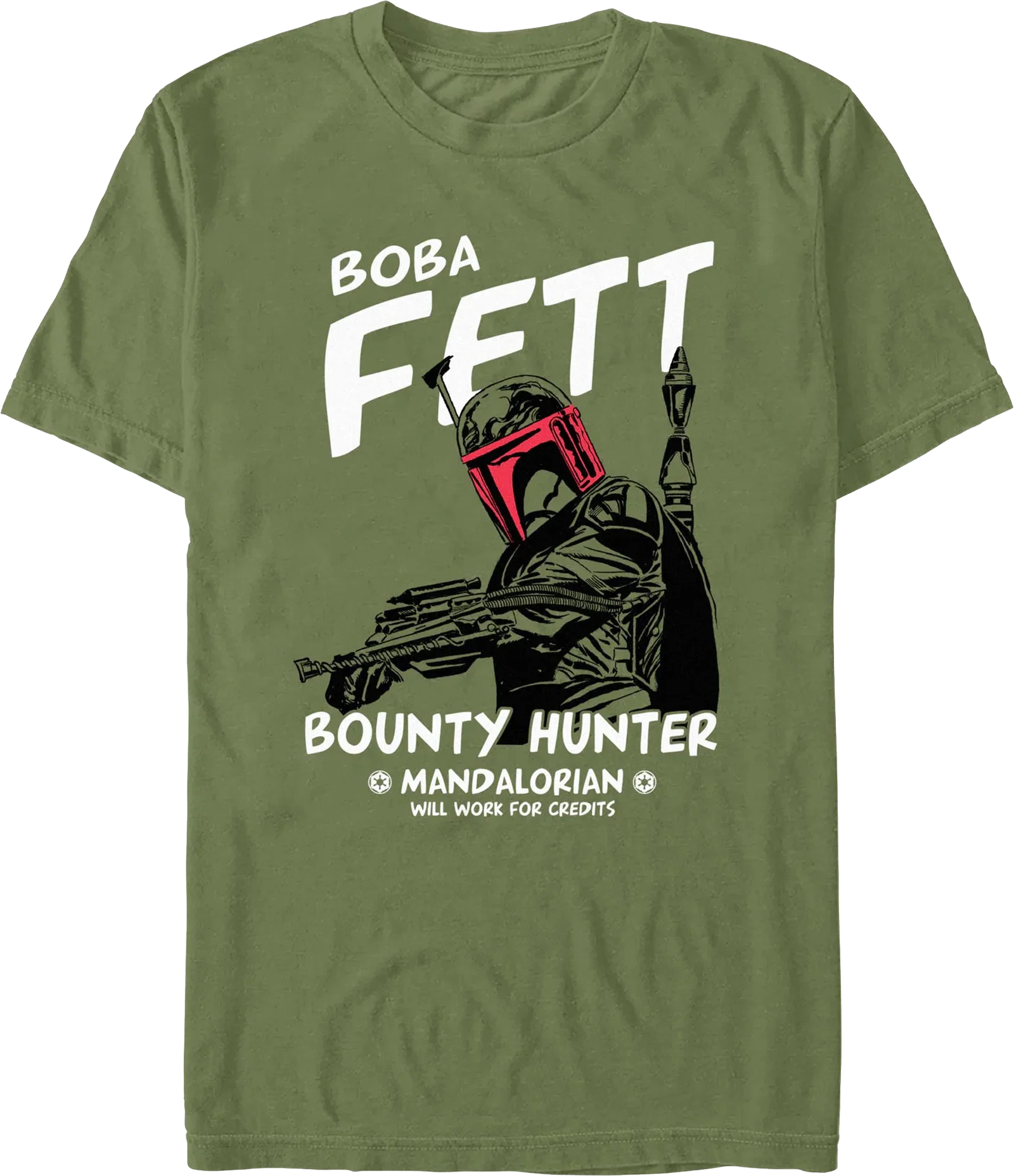 Boba Fett Will Work For Credits Star Wars T-Shirt