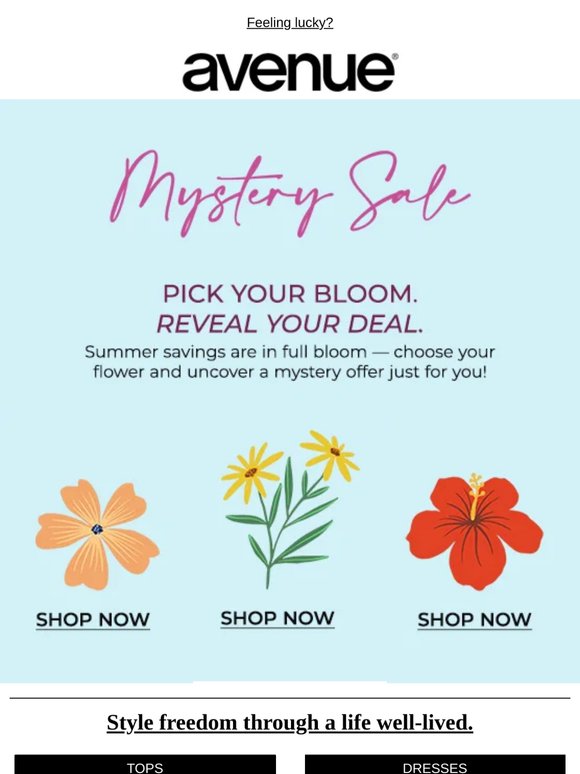Pick A Flower. Reveal Your Mystery Deal. 🌼