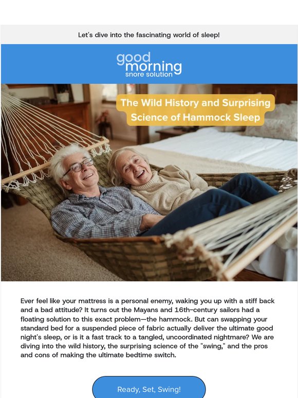 Discover the Science of Sleeping in Hammocks!