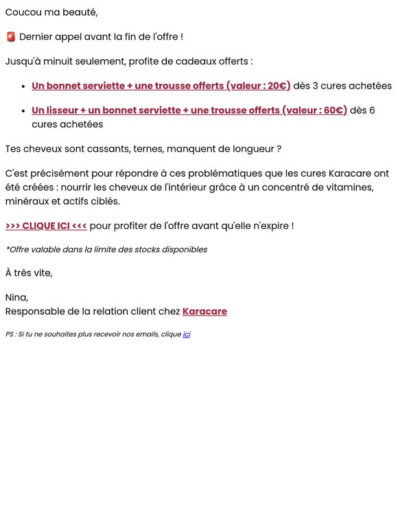 🚨 Dernier appel avant la fin de l'offre !