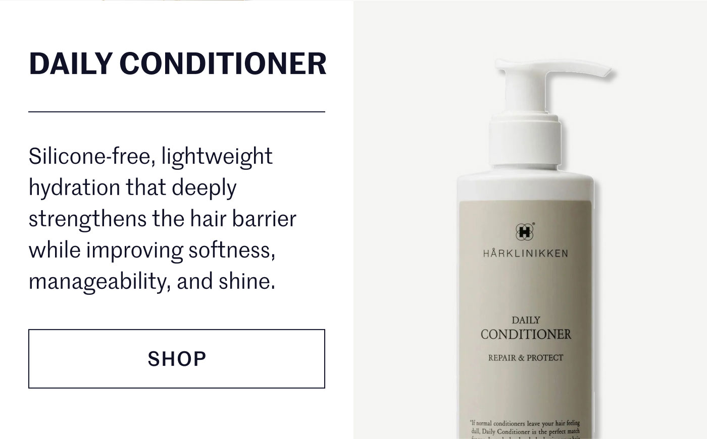 DAILY CONDITIONER  Silicone-free, lightweight hydration that deeply strengthens the hair barrier while improving softness, manageability, and shine.  SHOP