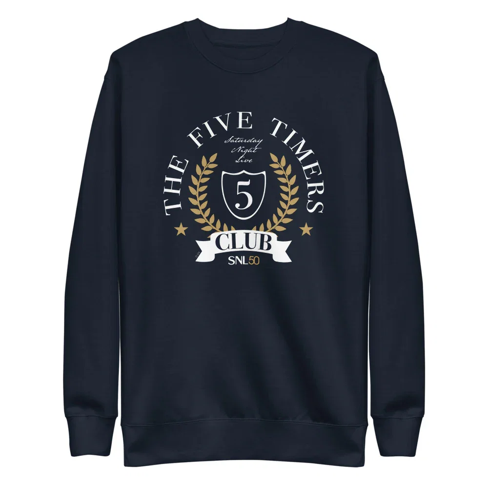 Image of Saturday Night Live 5 Timers Club Unisex Crewneck Sweatshirt