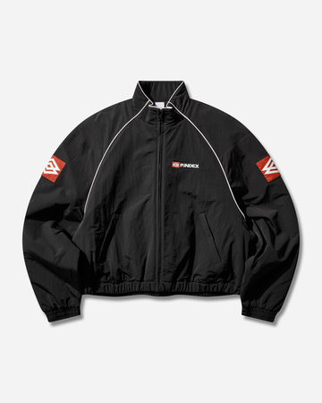 Exaggerated Shoulder Track Jacket Black