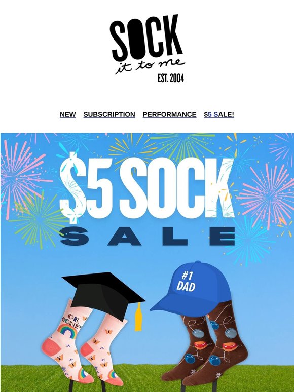 $5 socks just in time for dads, grads, and (really anyone).