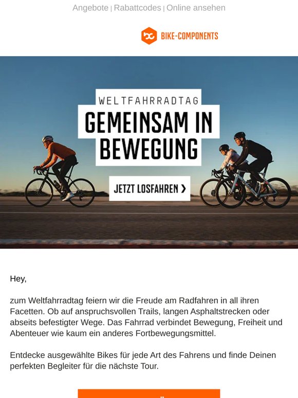 Weltfahrradtag - Gemeinsam in Bewegung