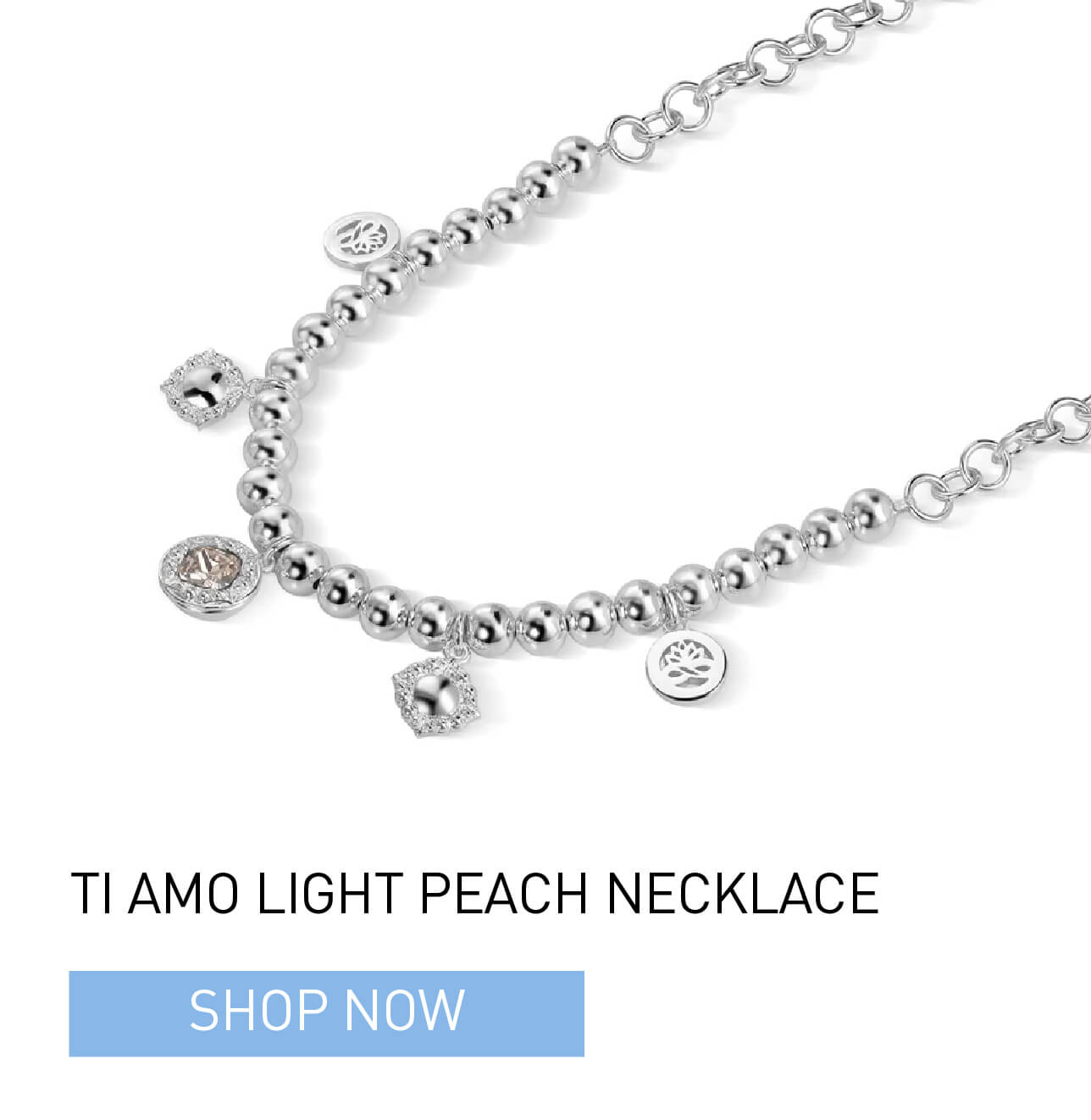 Ti Amo Light Peach Necklace