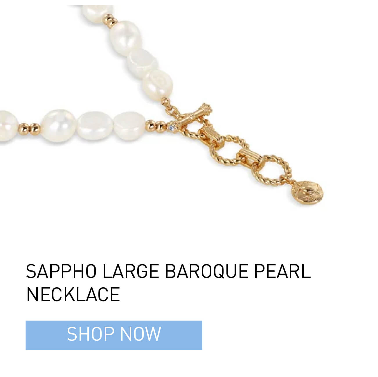 Sappho Large Baroque Pearl Necklace
