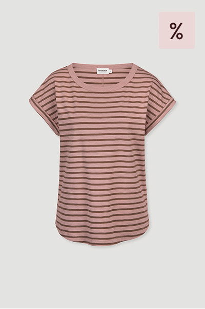 Light Slub Streifen T-Shirt Relaxed aus reiner Bio-Baumwolle