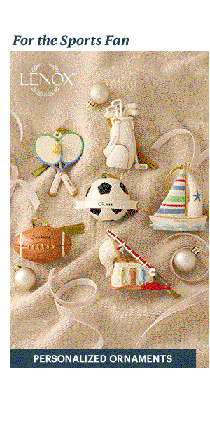 For the Sports Fan  PERSONALIZED ORNAMENTS