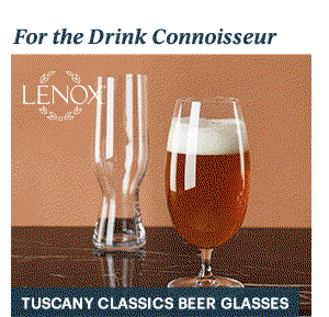 For the Drink Connoisseur  TUSCANY CLASSICS BEER GLASSES