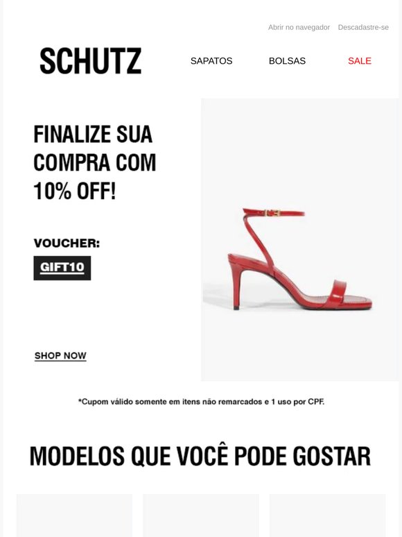 Essa é a chance de garantir o seu SCHUTZ!