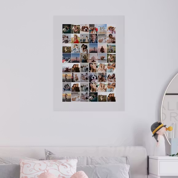 Pôster Mosaico, centenas de fotos formam uma imagem só