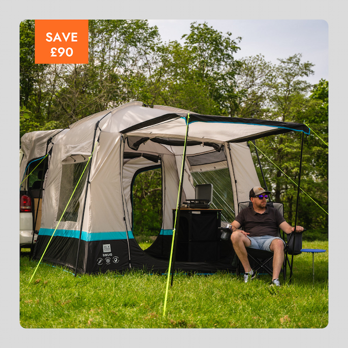Snug Poled Tailgate Campervan Awning