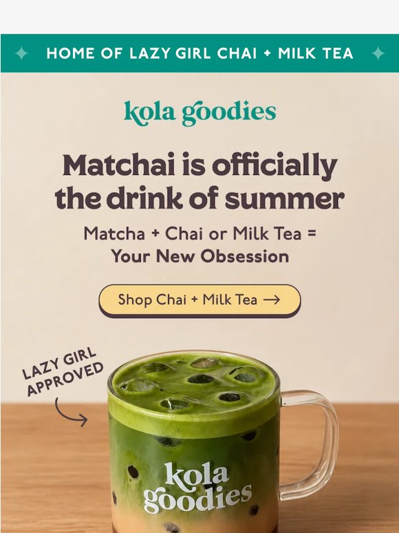 Matcha 🤝 Chai for you