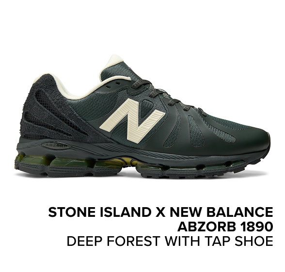 Stone Island X New Balance ABZORB 1890 DEEP FOREST WITH TAP SHOE