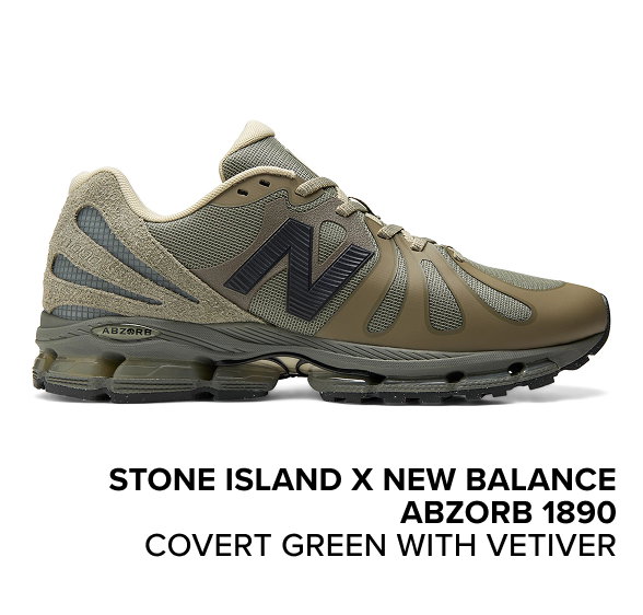 Stone Island X New Balance ABZORB 1890 COVERT GREEN WITH VETIVER