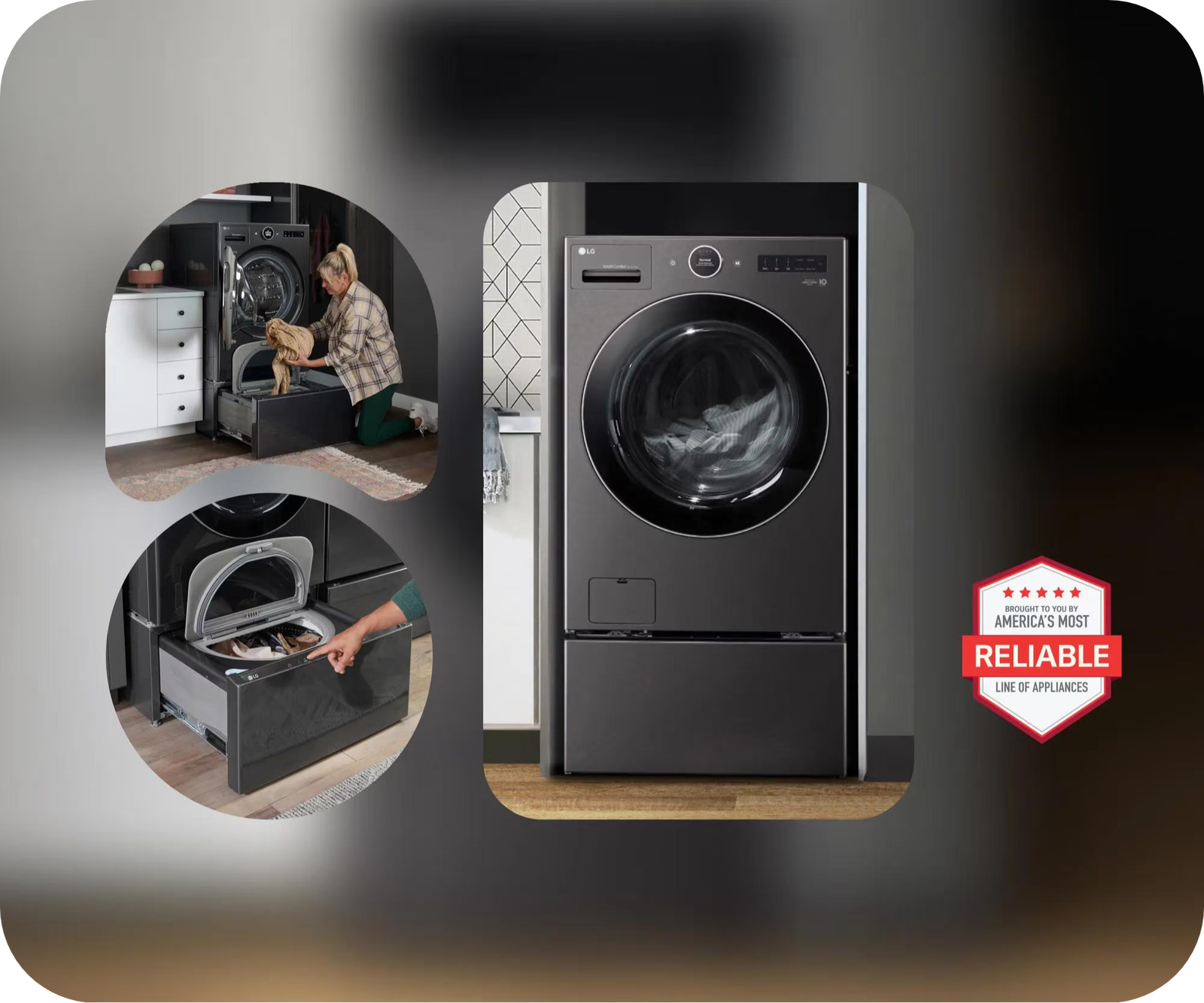LG WashCombo™ and SideKick™ Pedestal Washer bundle