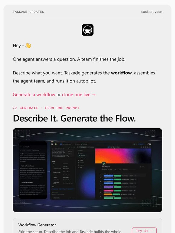 Build Apps. Run Agent Teams. Automate Workflows.