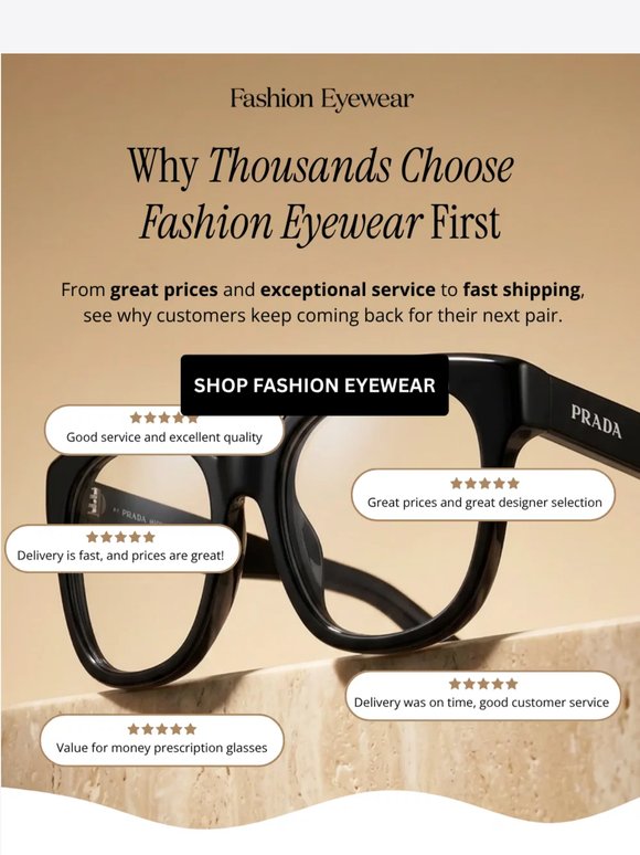 Why do thousands choose Fashion Eyewear first?