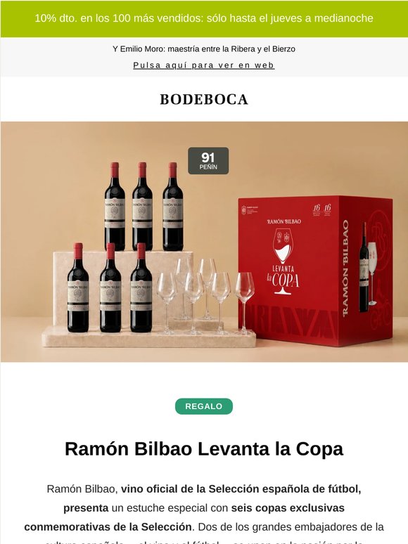 Ramón Bilbao y la Roja: edición exclusiva con 6 copas de regalo