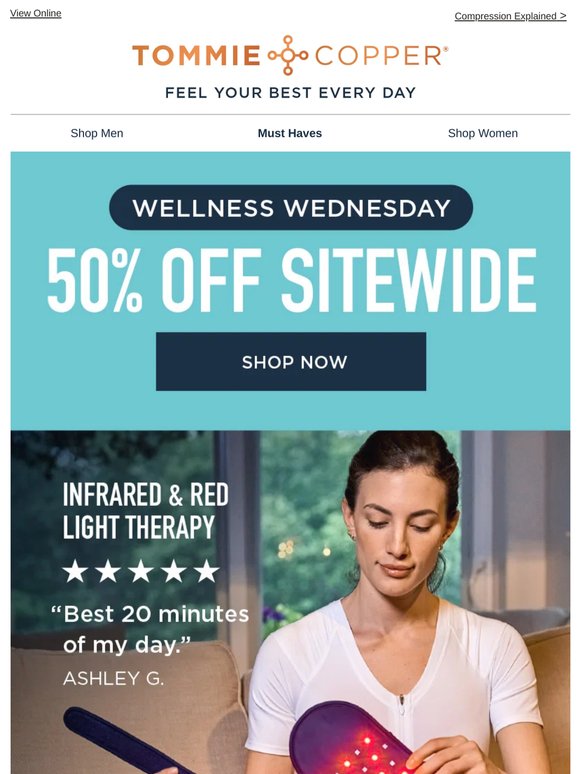 Save 50% on Wellness Wednesday