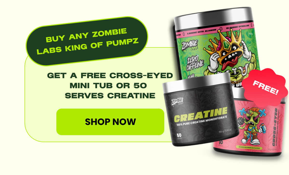 GET A FREE CROSS-EYED MINI TUB OR 50 SERVES CREATINE