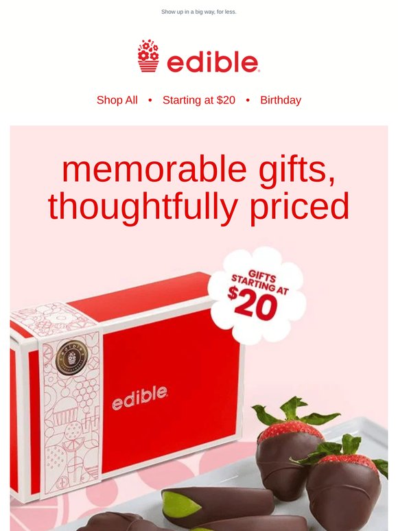 Gifts starting at $20 for everyone on your list
