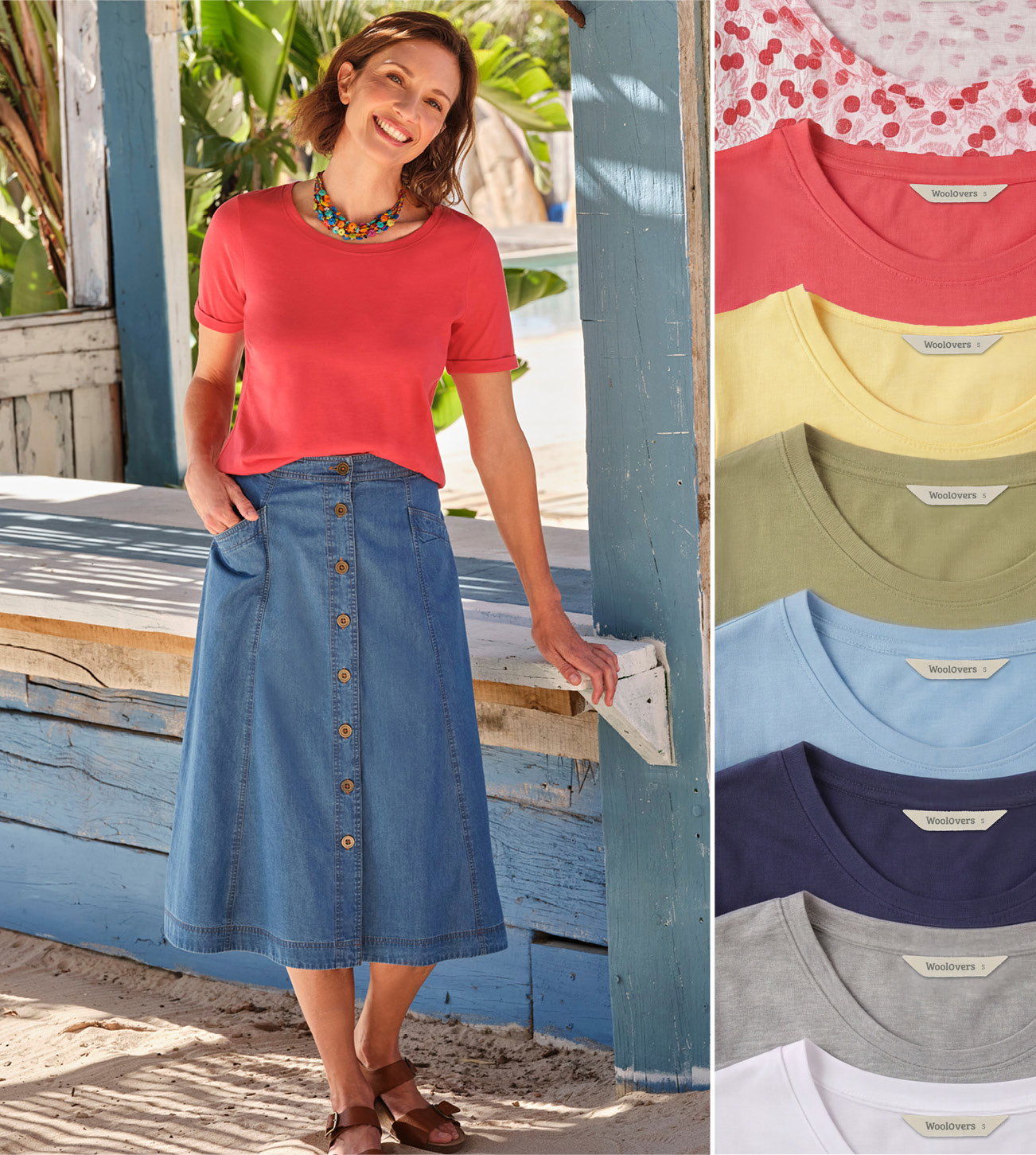 Organic Cotton Scoop Neck Top