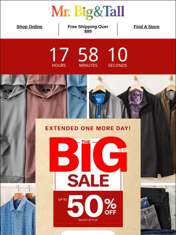 THE BIG SALE: EXTENDED one more day!