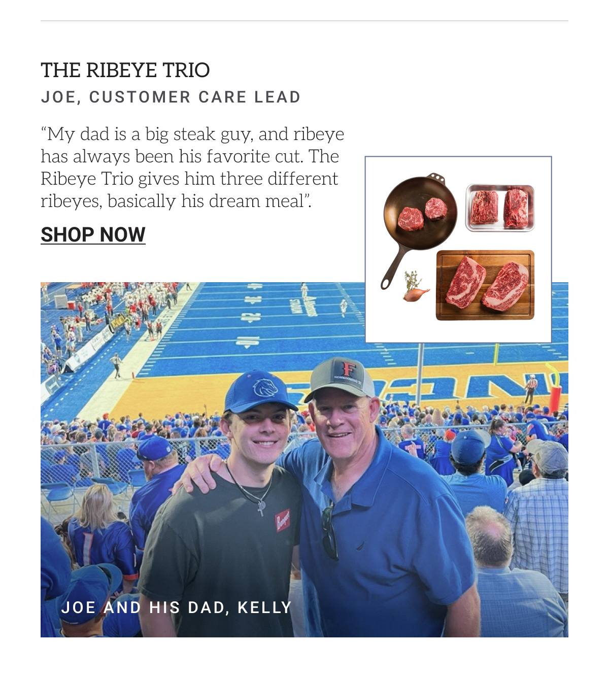 Ribeye Trio Joe pick