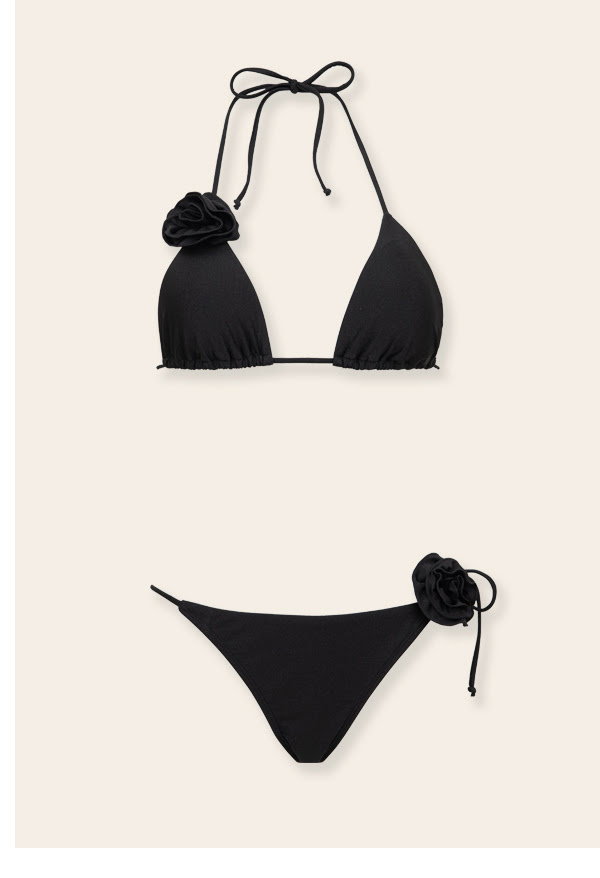 Swimsuit top, flower detail
