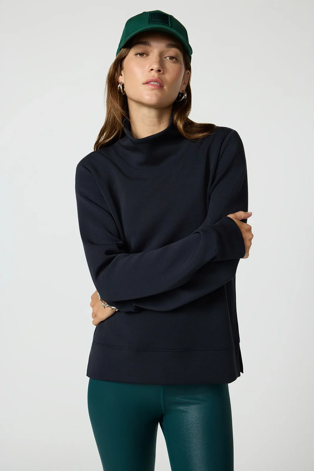 Image of Dreamweave™ Mock Neck Sweatshirt - Black