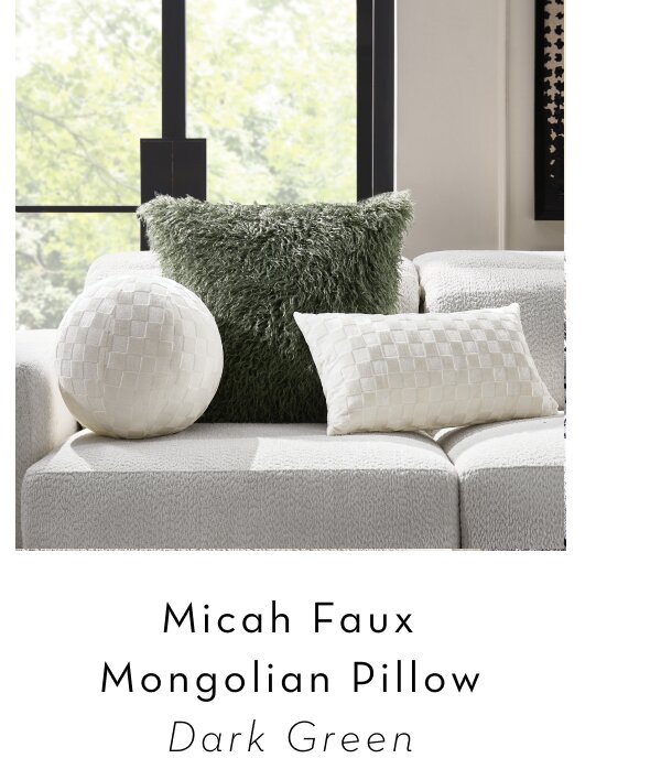 Micah Faux Mongolian Pillow