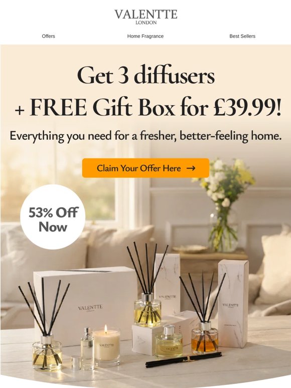 Buy 3 diffusers, get a FREE gift box! 🎁